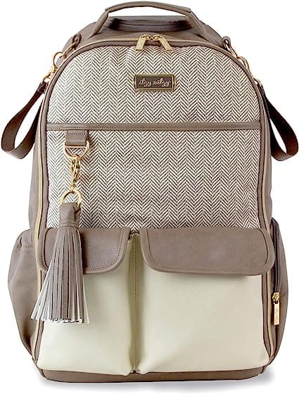 Ritzy Large Capacity Boss Backpack Diaper Bag Featuring Bottle Pockets