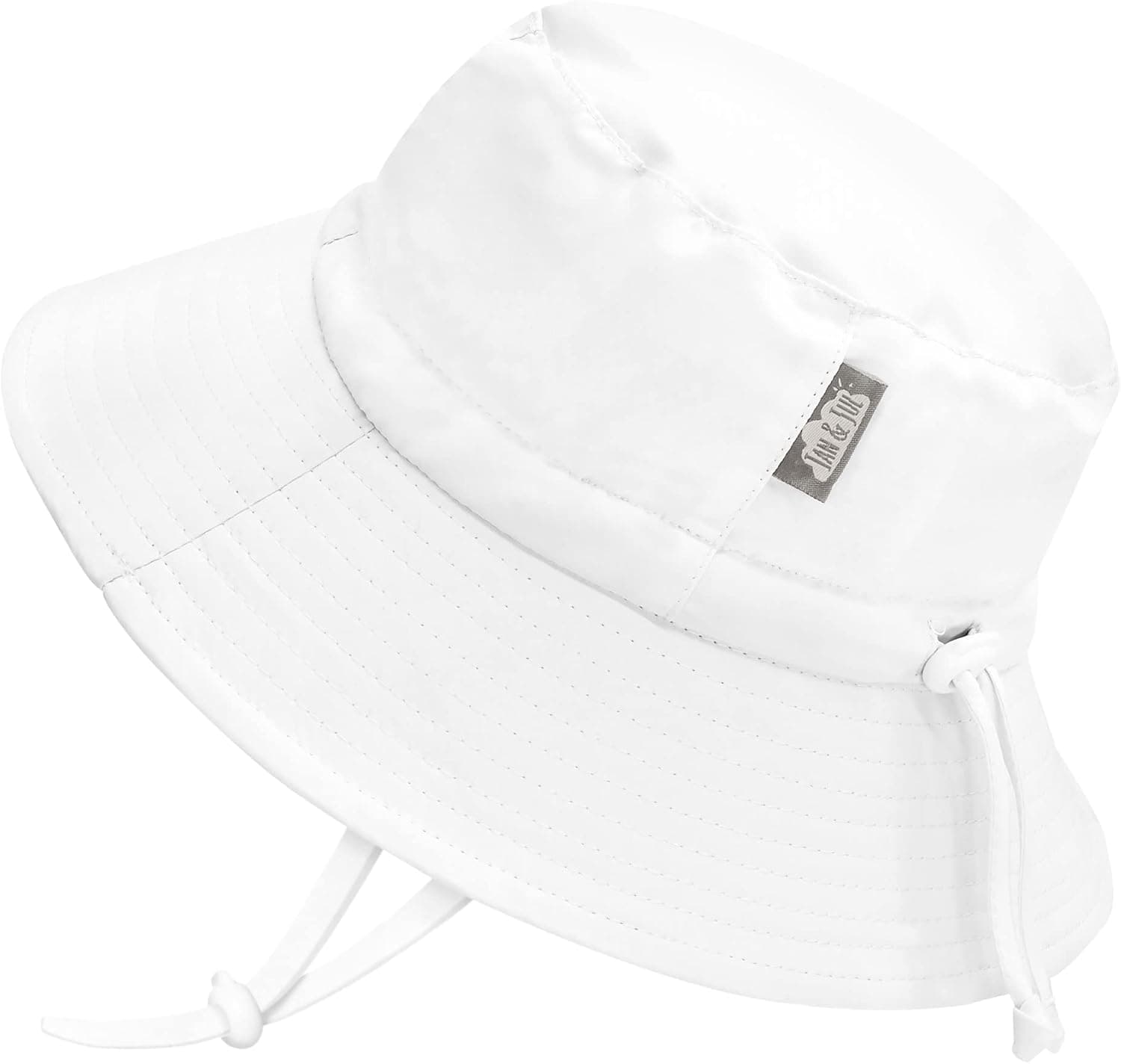 Boys 50+ UPF Breathable Cotton Sun-Hat in White Waves