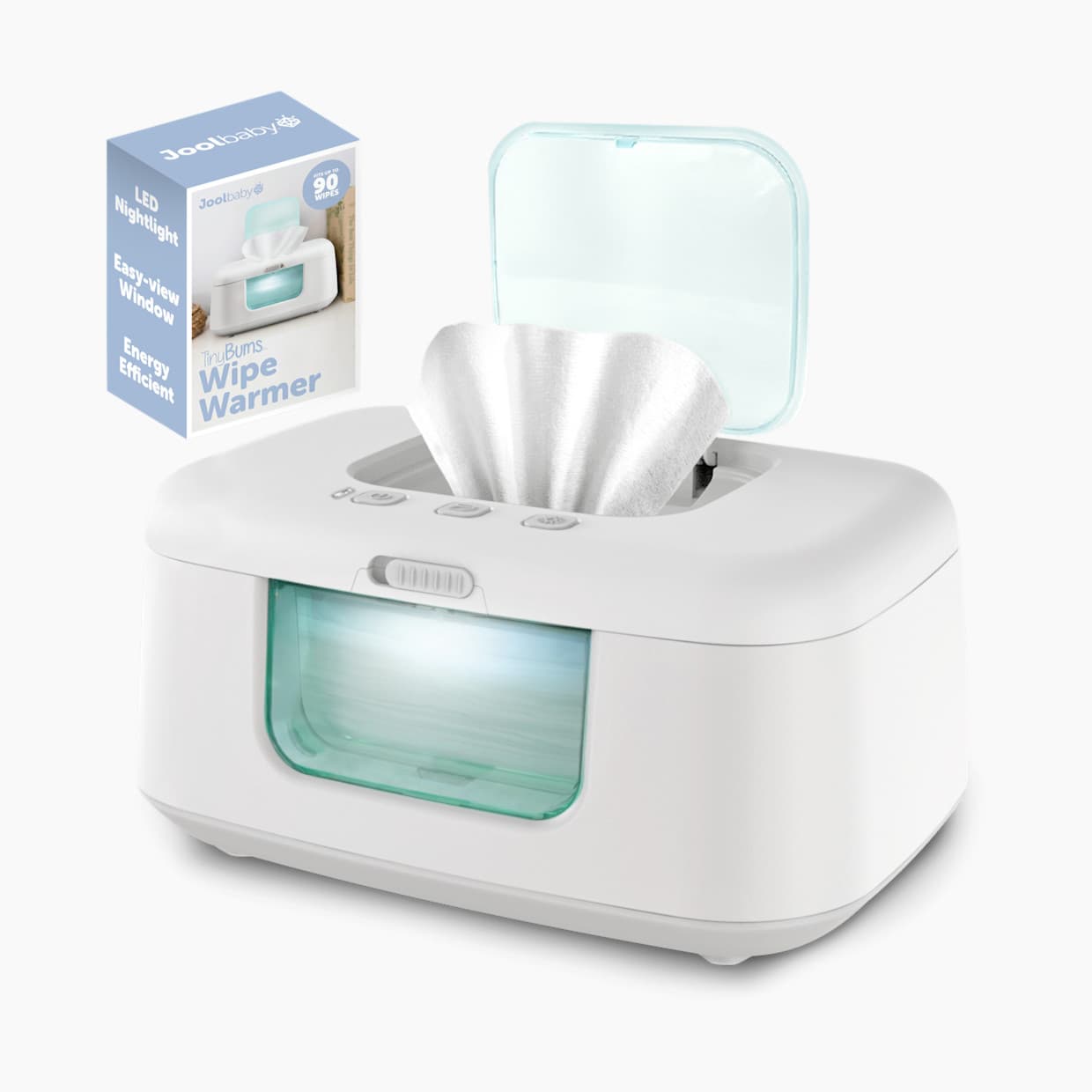 TinyBums Baby Wipe Warmer & Dispenser with LED Changing Light