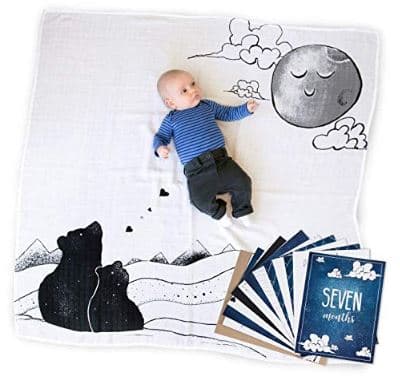 Jo Baby Blanket and Milestone Cards Bundle to The Moon