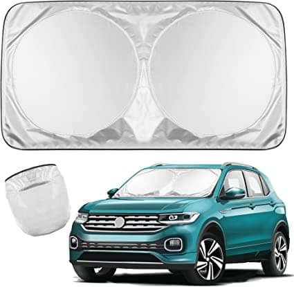 Foldable Windshield Sun Shade with Storage Pouch