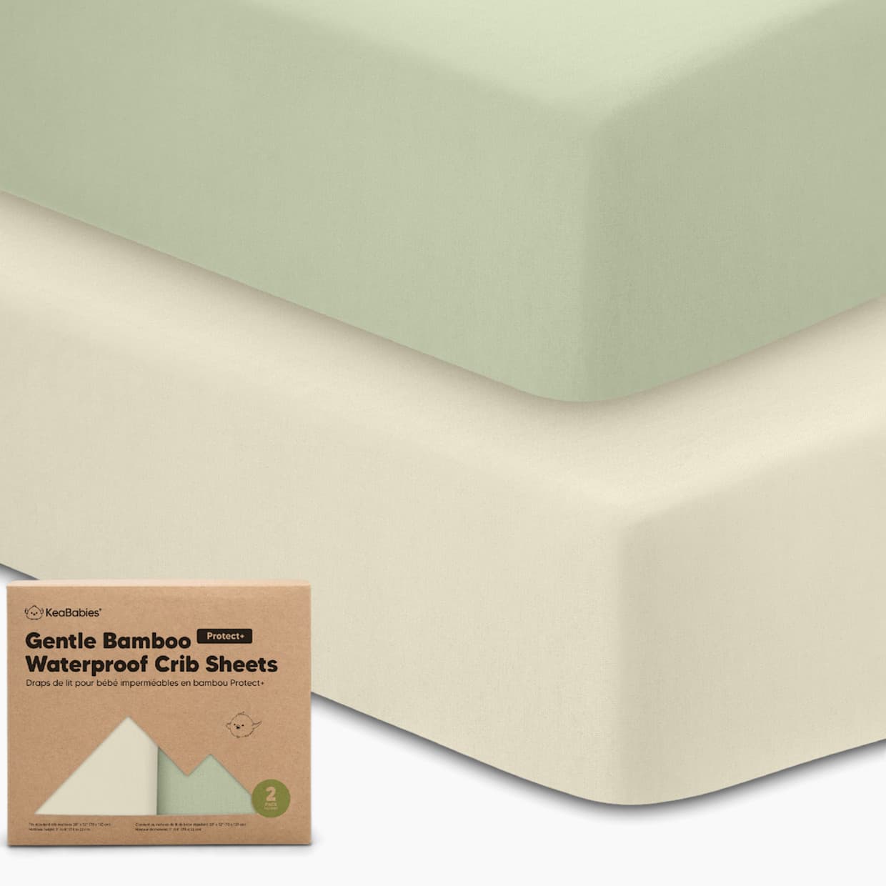 2-Pack Isla (Protect+) Waterproof Crib Sheets