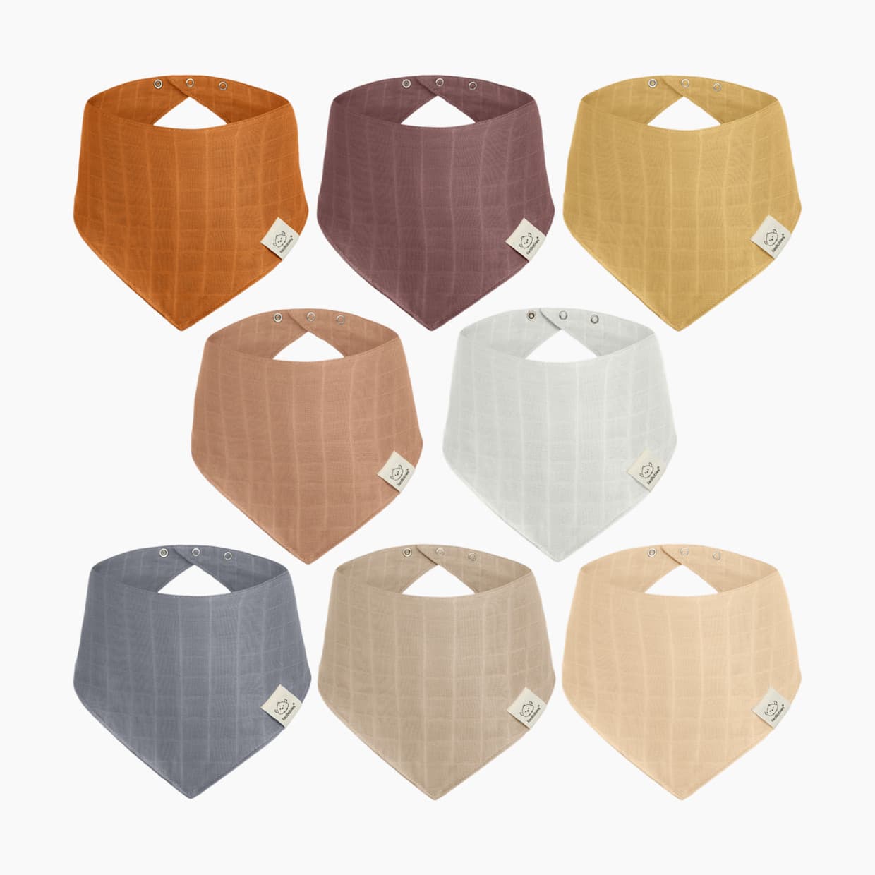 Lumi Muslin Bandana Bibs (8 Pack)