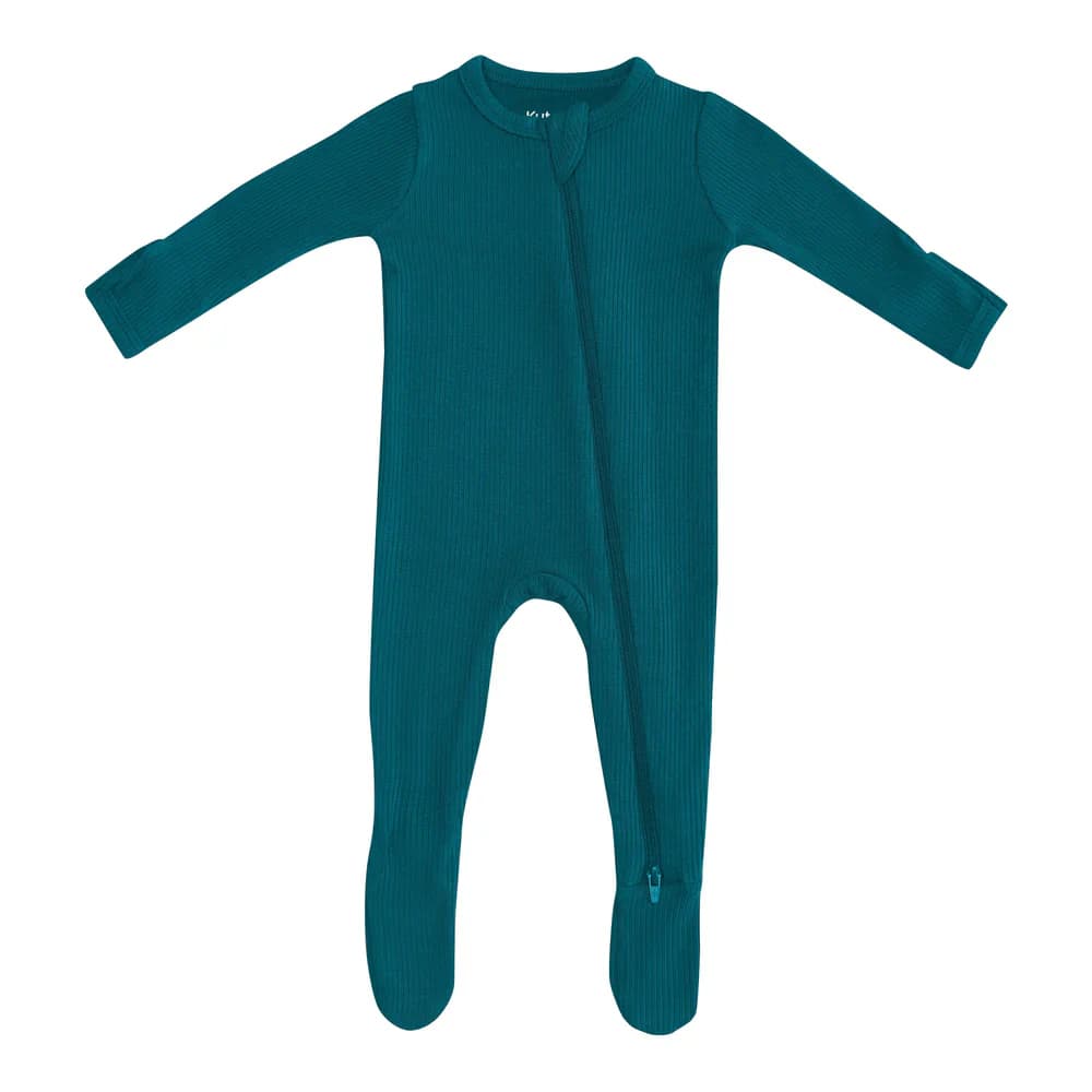 Ribbed Zipper Footie