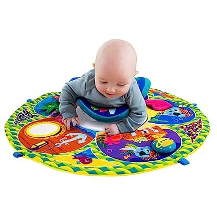 Spin and Explore Baby Gym and Tummy Time Baby Play Mat