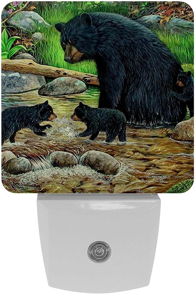 Black Bears Plug in LED Night Light