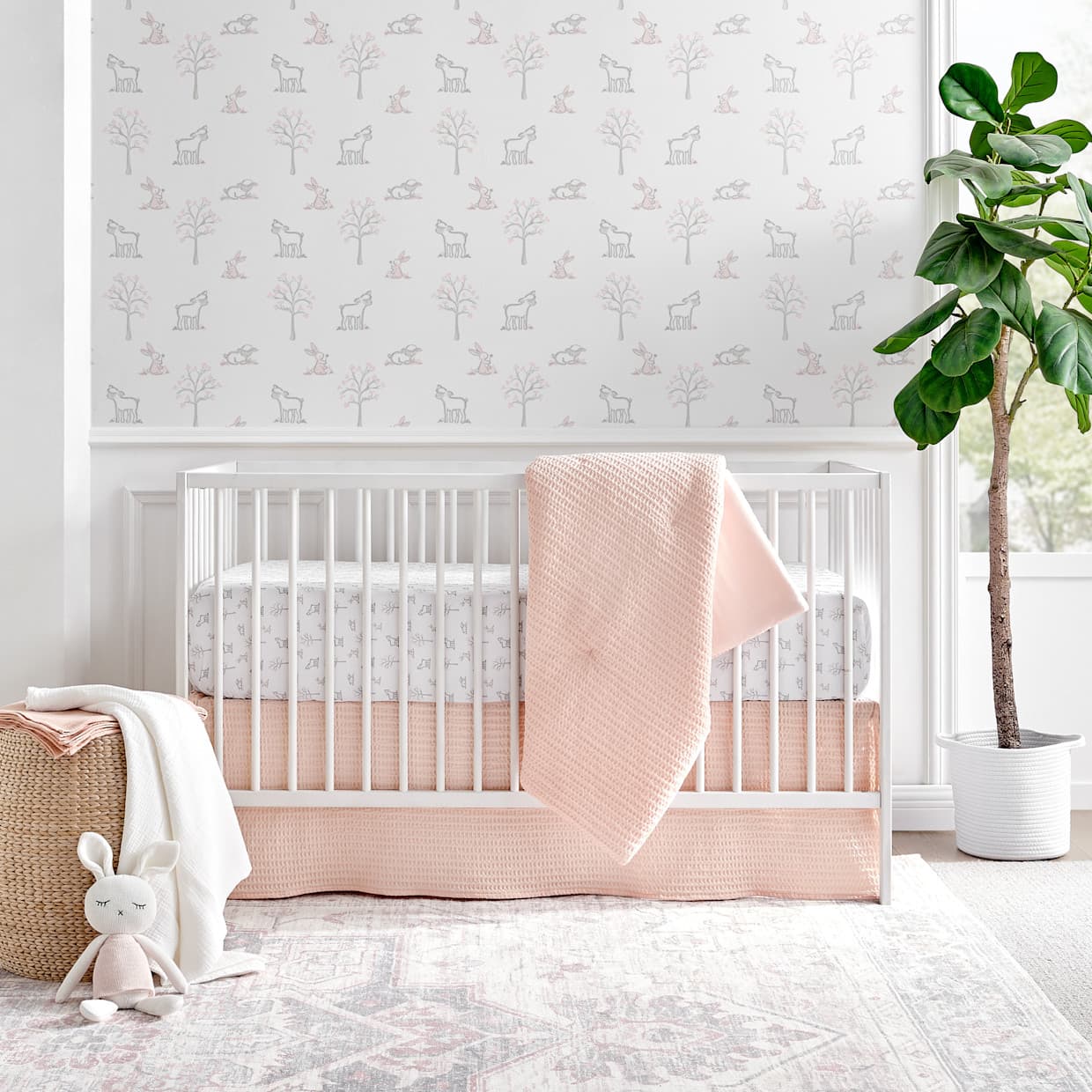 Mills Waffle 4-Piece Baby Crib Bedding Set