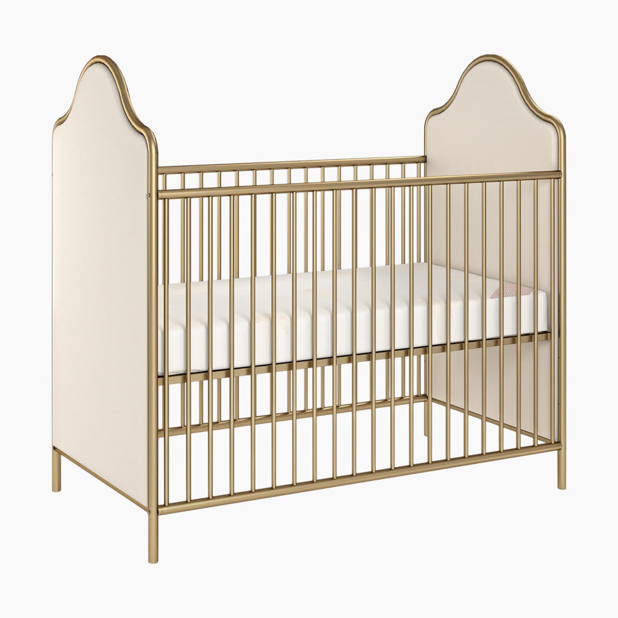 Piper Upholstered Convertible Metal Crib