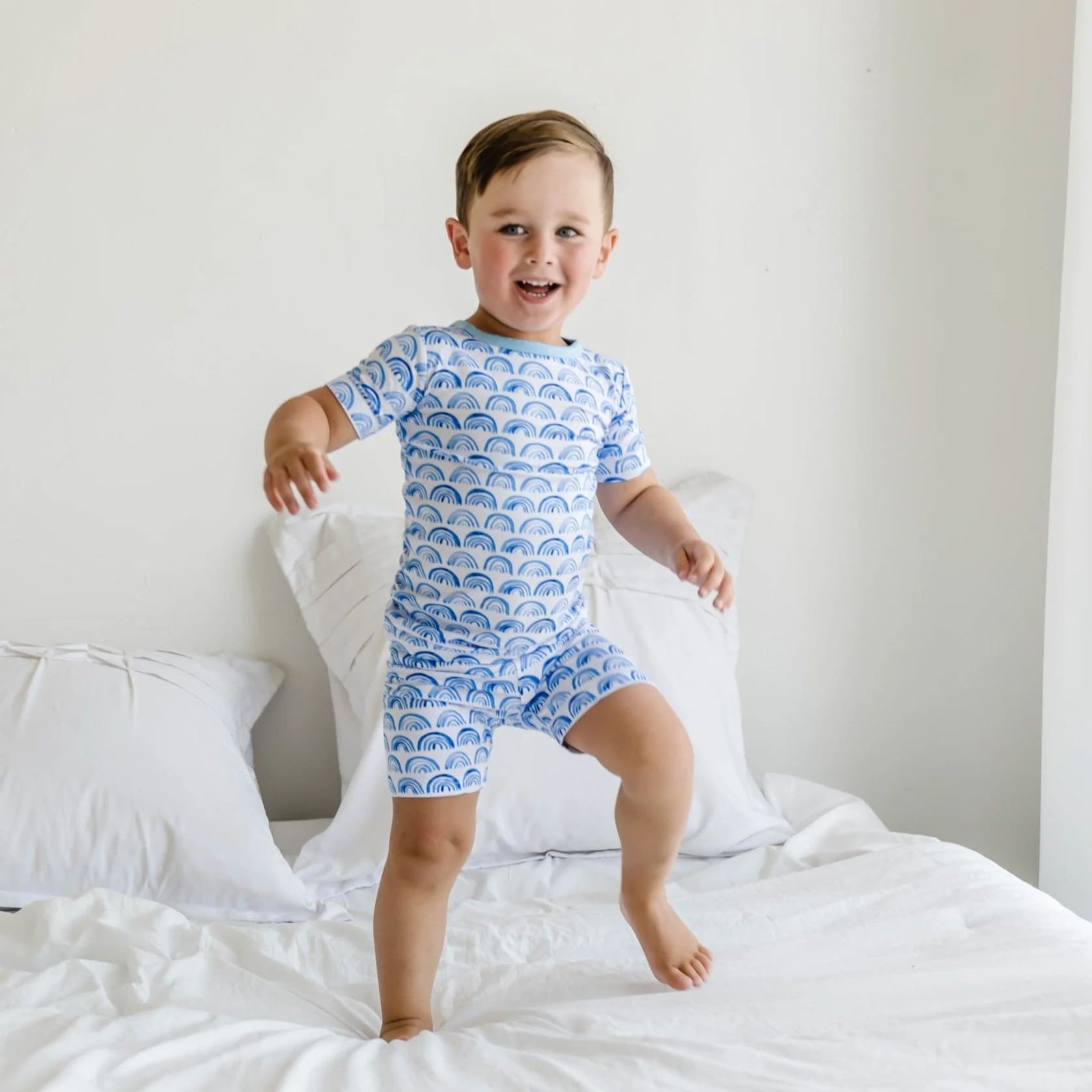 Blue Rainbows Two-Piece Pajama Set