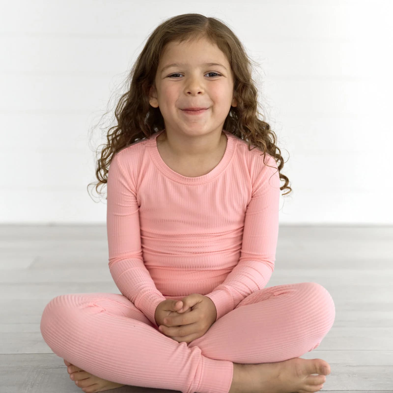 Bubblegum Two-Piece Ribbed Pajama Set
