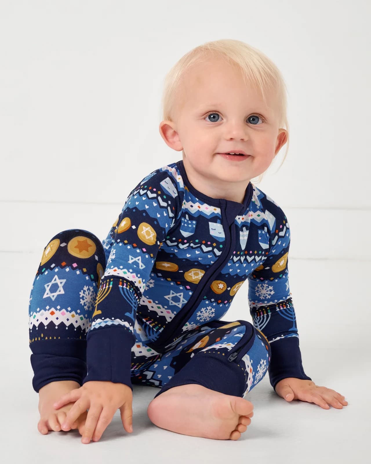 Hanukkah Fair Isle Zippy