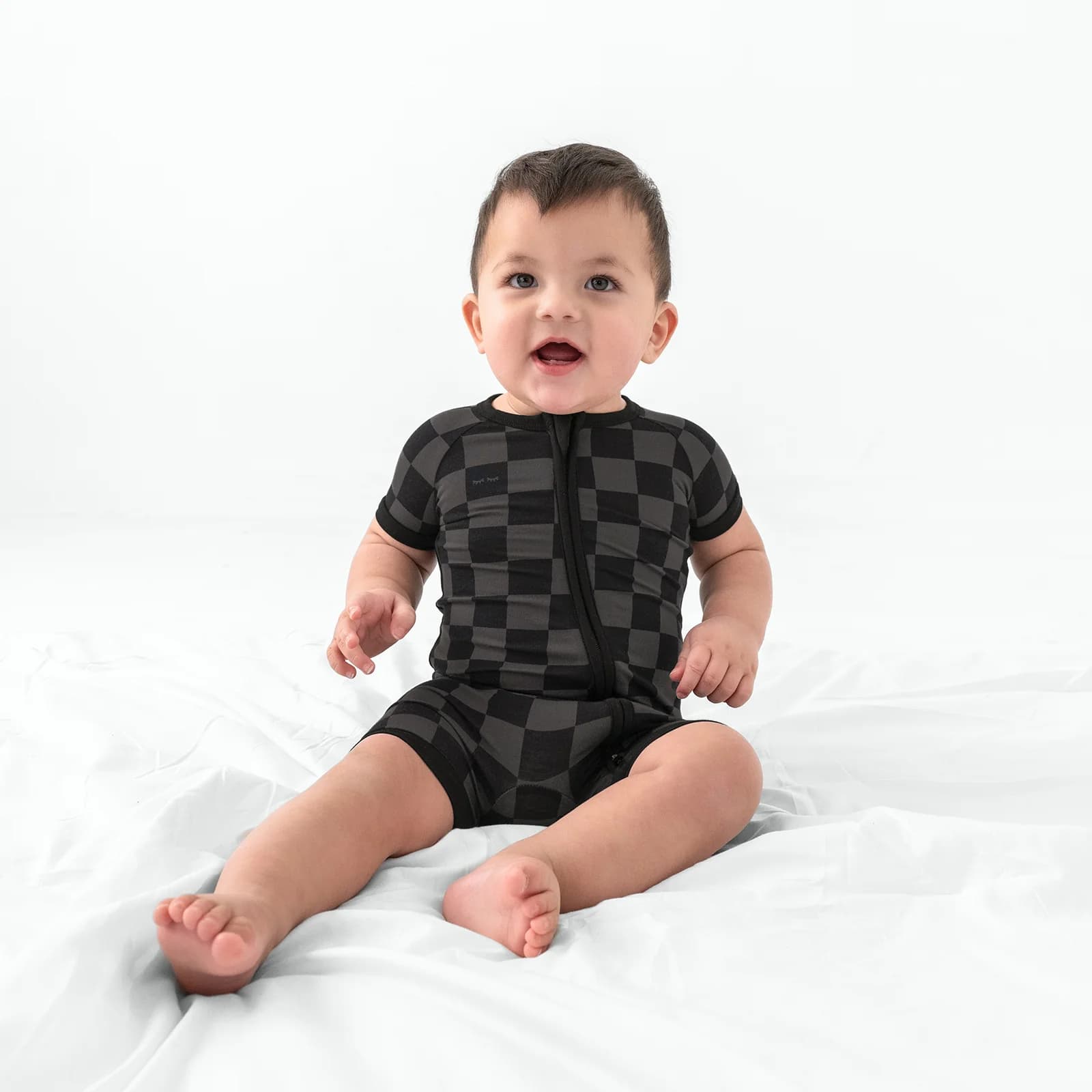 Monochrome Checks Shorty Zippy