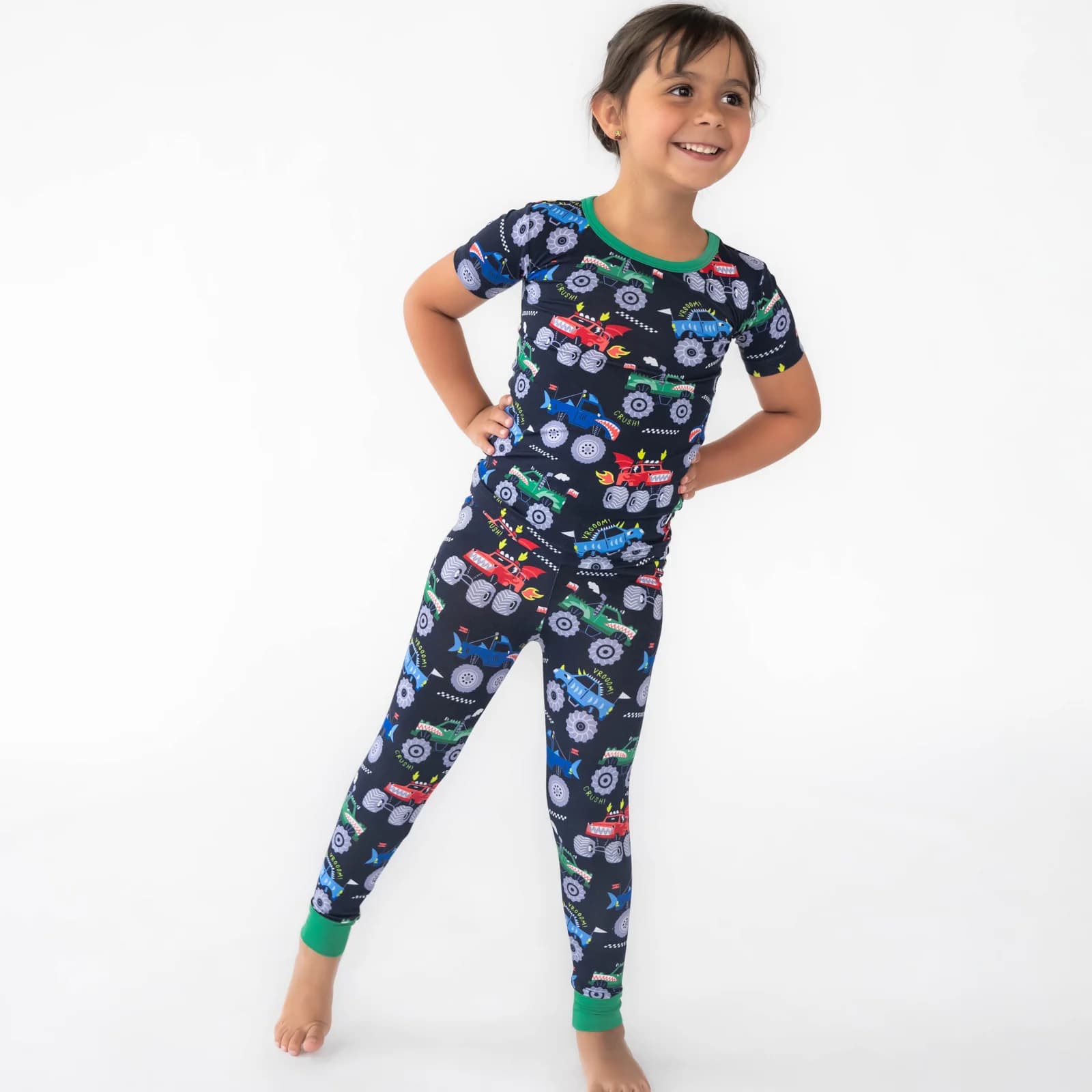 Monster Truck Madness Two-Piece Pajama Set