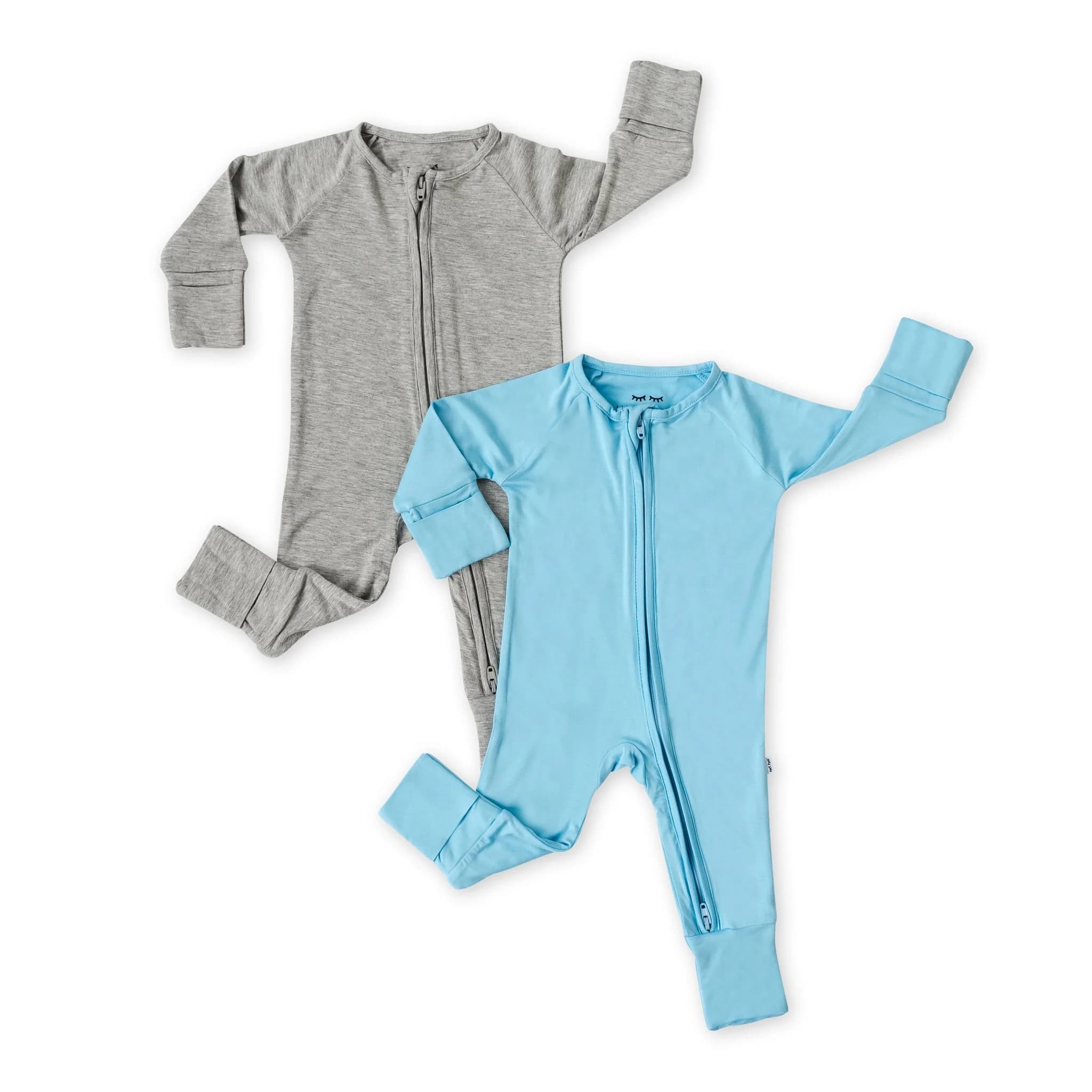 Sky Blue & Heather Gray Zippy