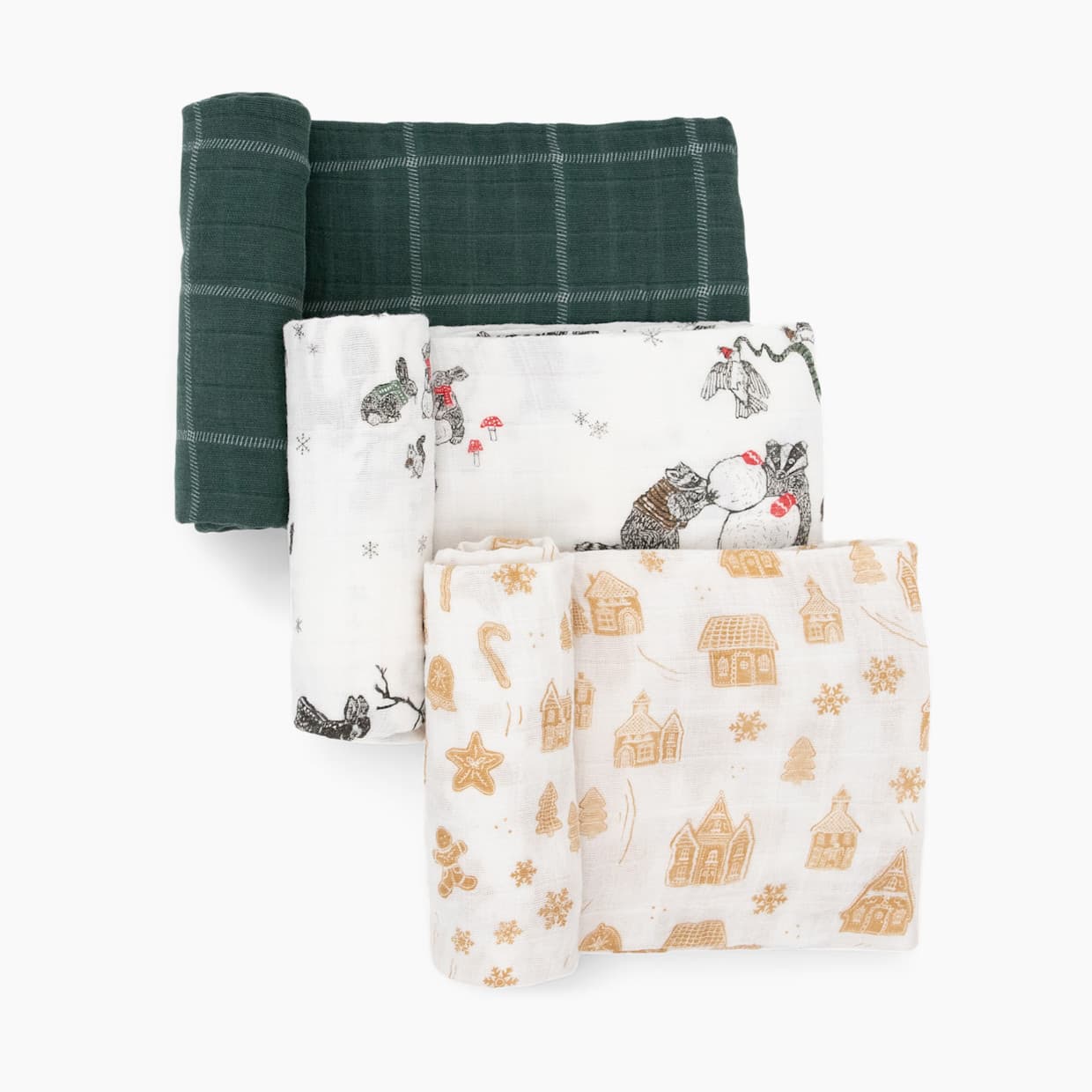 Cotton Muslin Holiday Swaddle Blanket