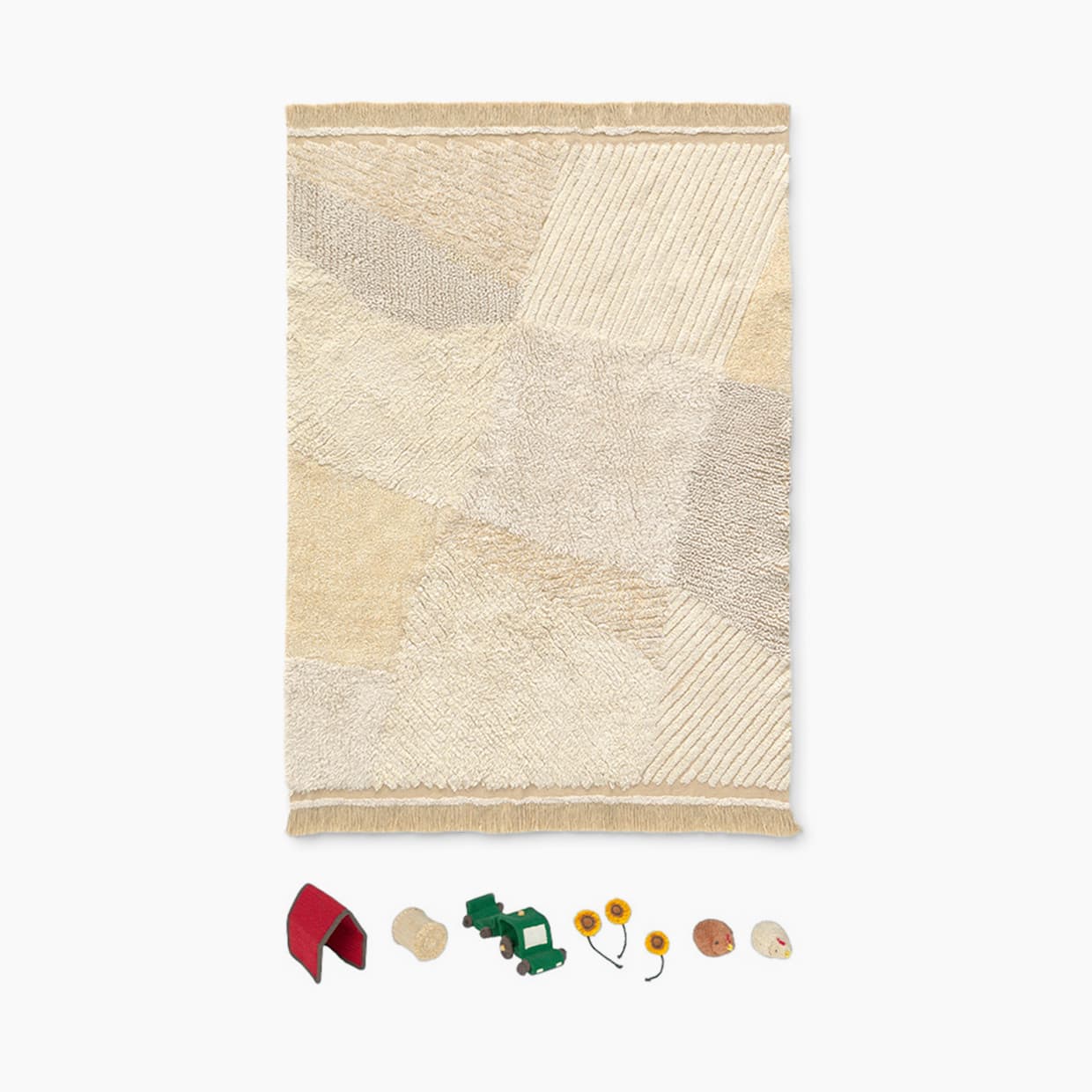 Farm Fields Washable Play Rug