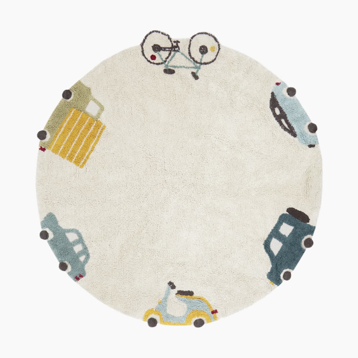 Wheels Washable Rug