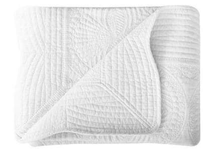 Infant Blankets All Weather Lightweight Embossed Baby Quilt White