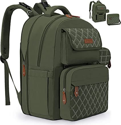 Large Diaper Bag 29L-45L Expandable Diaper Bag Backpack for 2 Kids