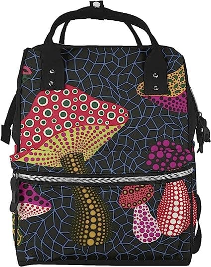 Mushroom Printed Diaper Bag Organizing Pouches