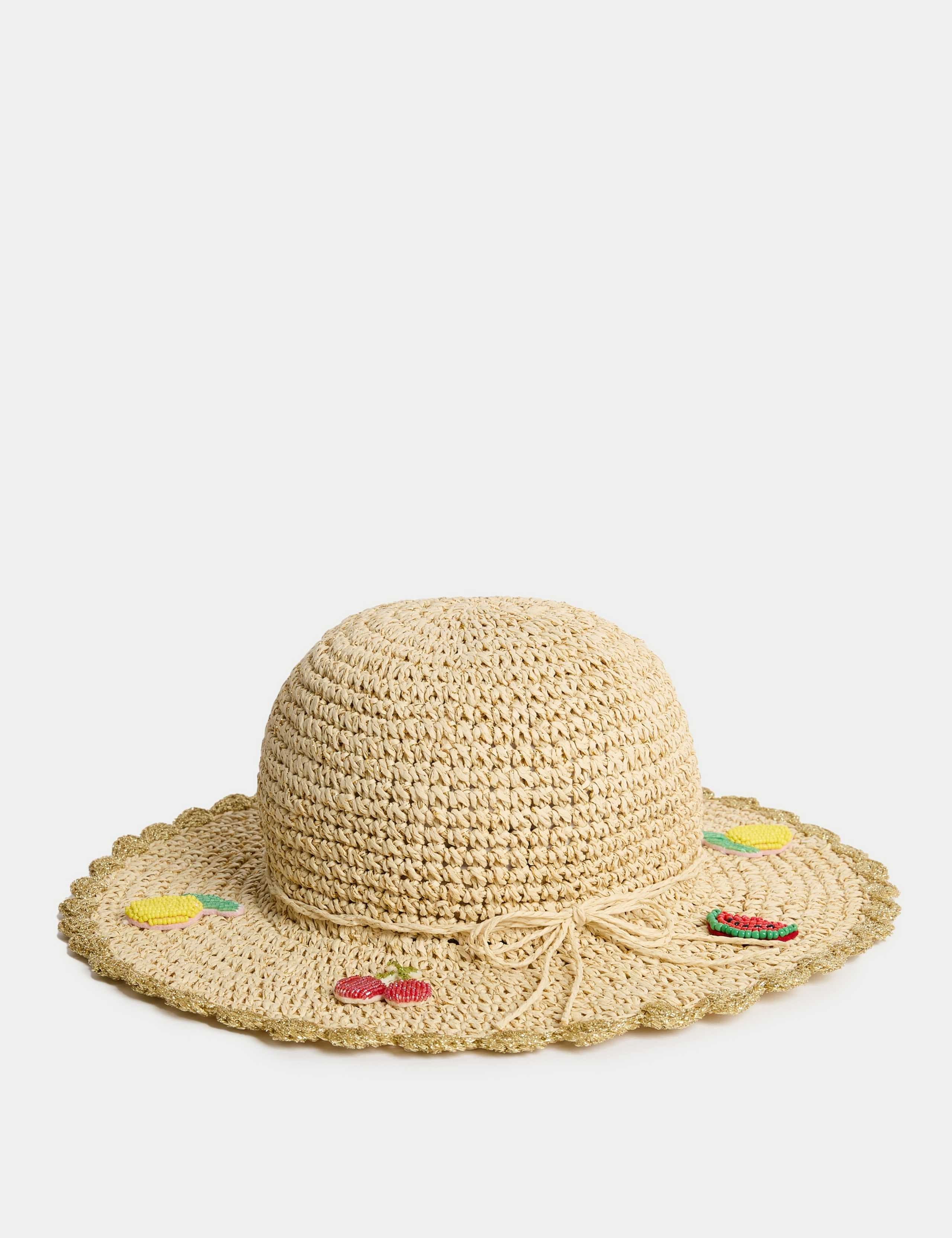 Kids Pure Cotton Legionnaire Fruit Print Hat