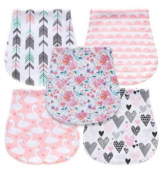 5-Pack Baby Burp Cloths