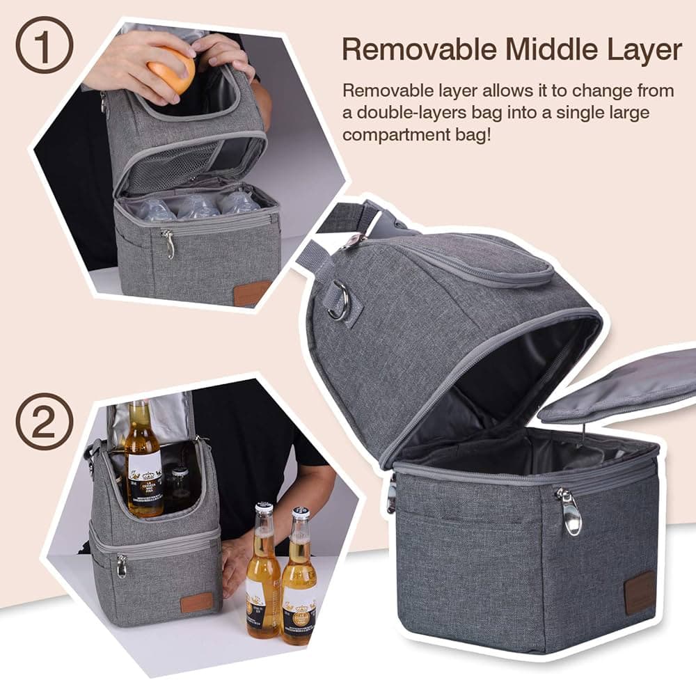 Momcozy Insulated Breastmilk Cooler and Baby Bottle Bag Fit Up to 6 bottles like Dr. Brown 4 Large 8 Oz. Bottles like Comotomo Nuk Lansinohetc