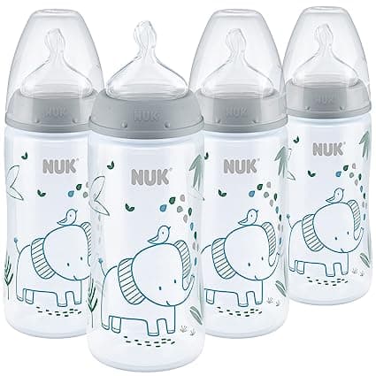 Smooth Flow Anti Colic Baby Bottle-Elephant (4 Count)