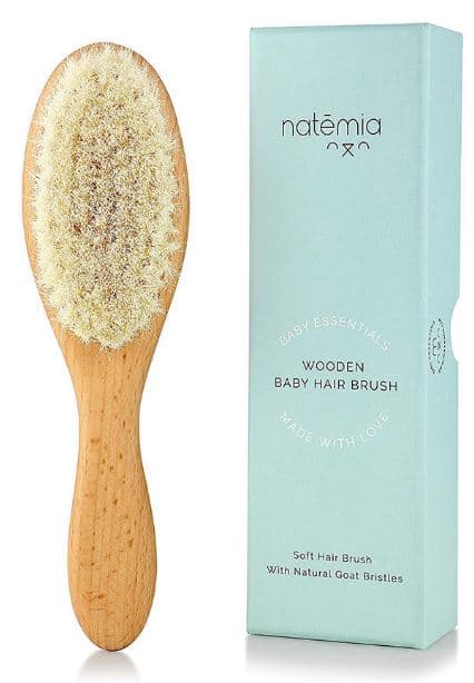 Quality Wooden Baby Hair Brush for Newborns and Toddlers