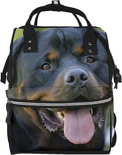 Rottweiler Print Diaper Bag Backpack