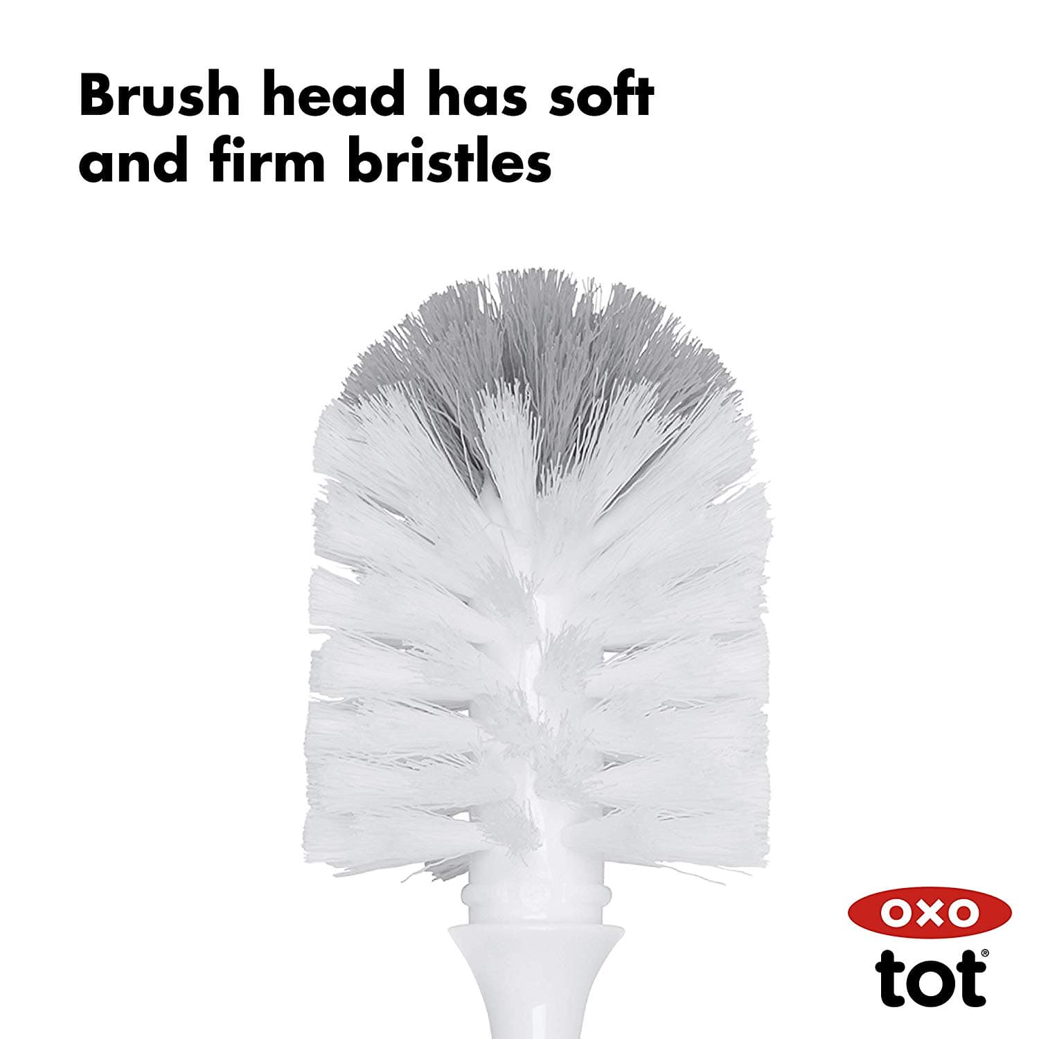 Bottle Brush with Nipple Cleaner and Stand Gray