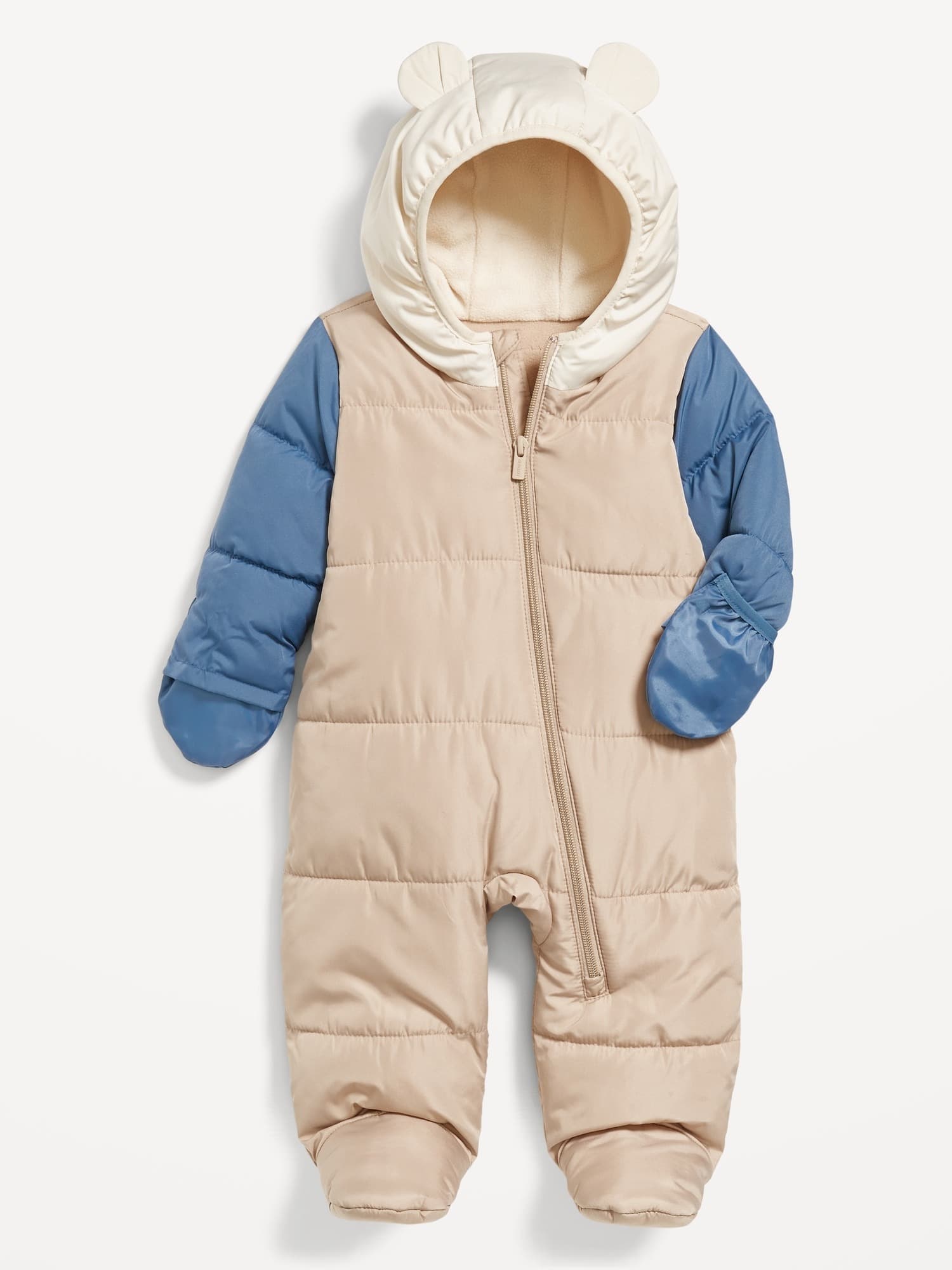 Navy Hooded Snowsuit for Baby