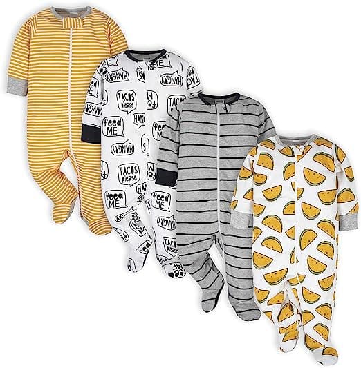 Brand Baby 4-Pack Sleep N Play Footies