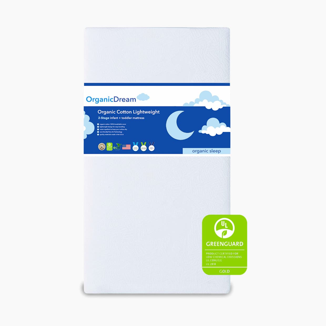 Organic Cotton Lightweight 2-Stage Crib Mattress