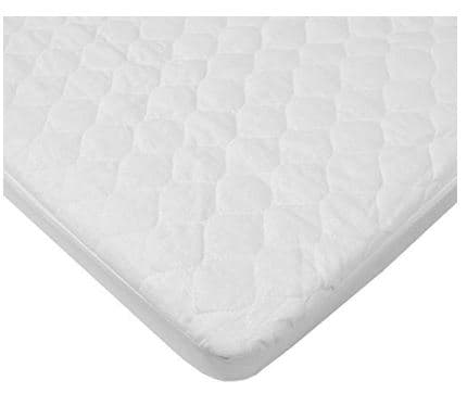 American Baby Company Waterproof Quilted Cotton Bassinet Size Fitted Mattress Pad Cover White for Boys and Girls