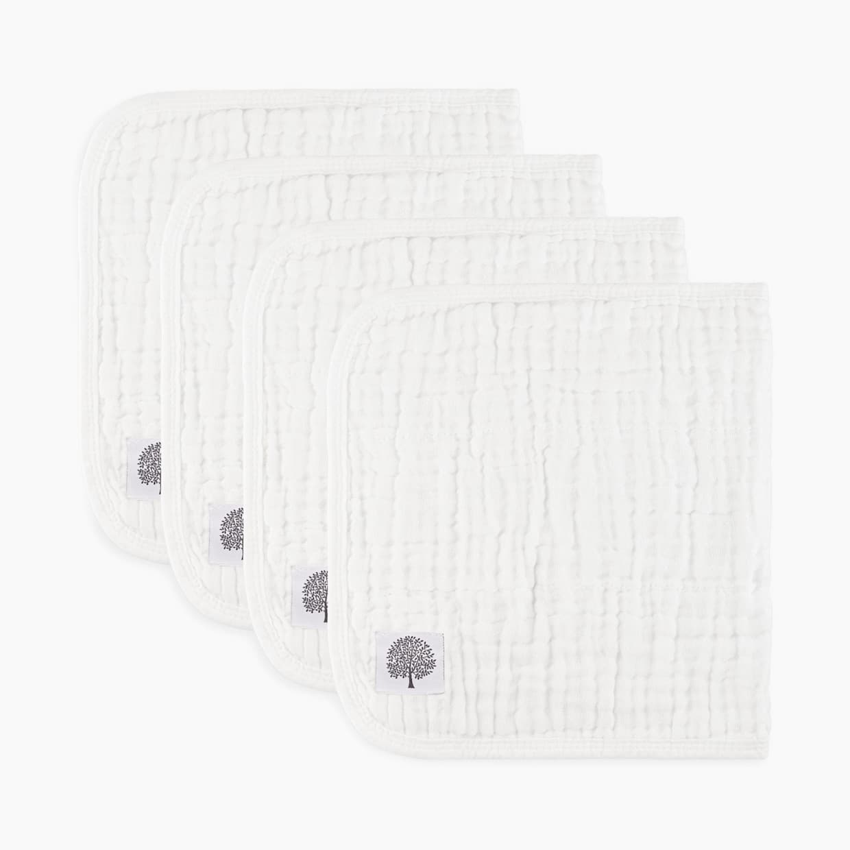Muslin Cotton Burp Cloths (4-Pack)