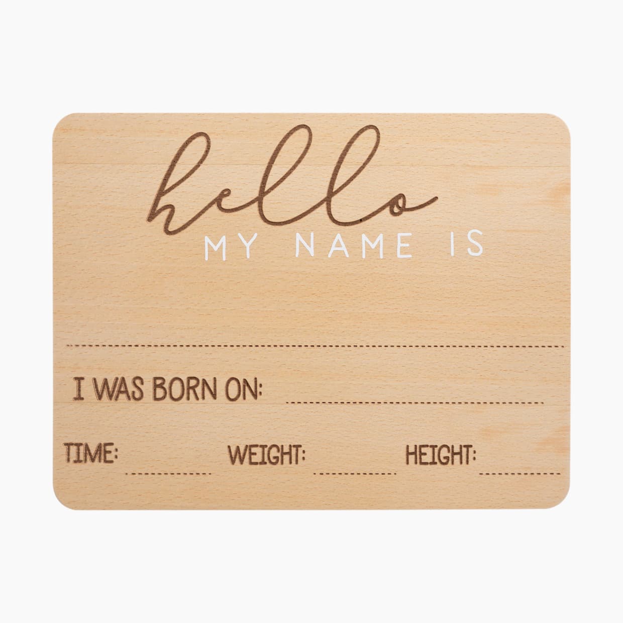 Hello World Fill-In Baby Arrival Sign