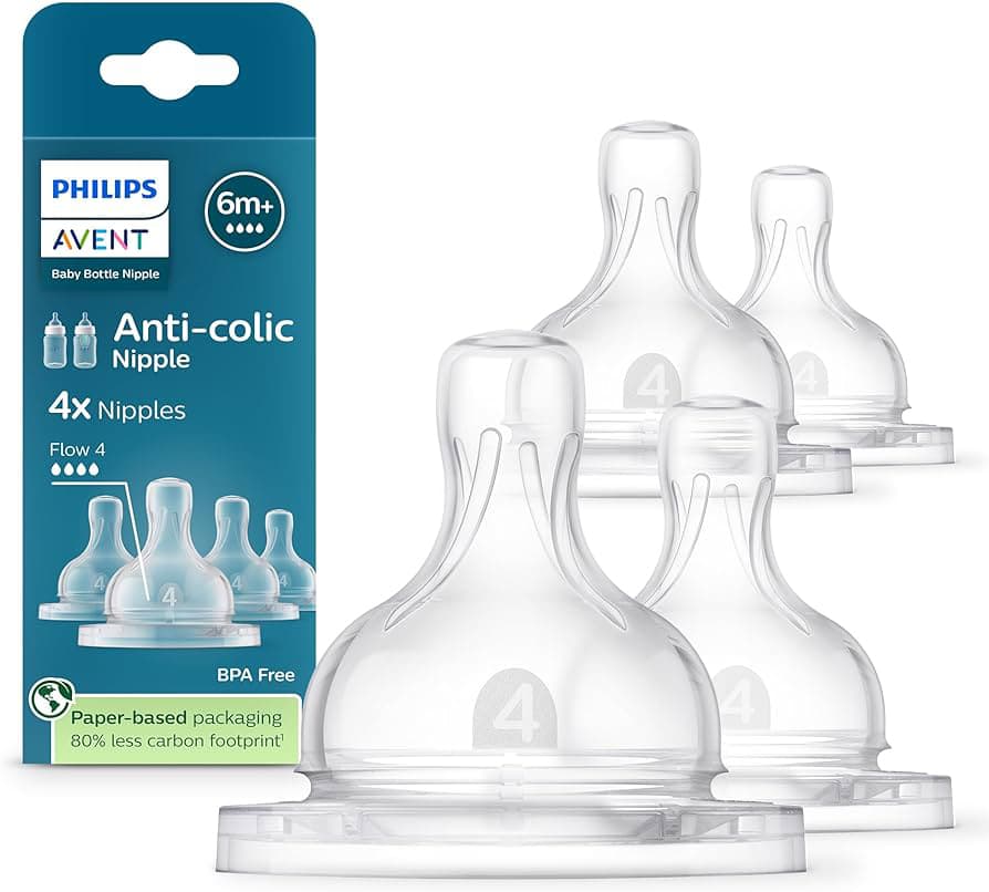 Anti-Colic Baby Bottle Flow 4 Nipple 4pk