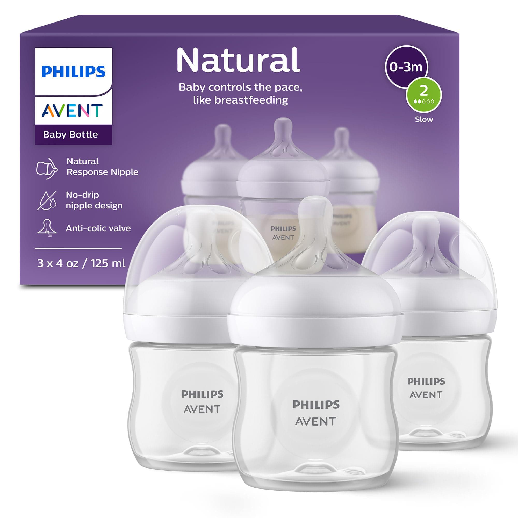 Natural Baby Bottle with Natural Response Nipple