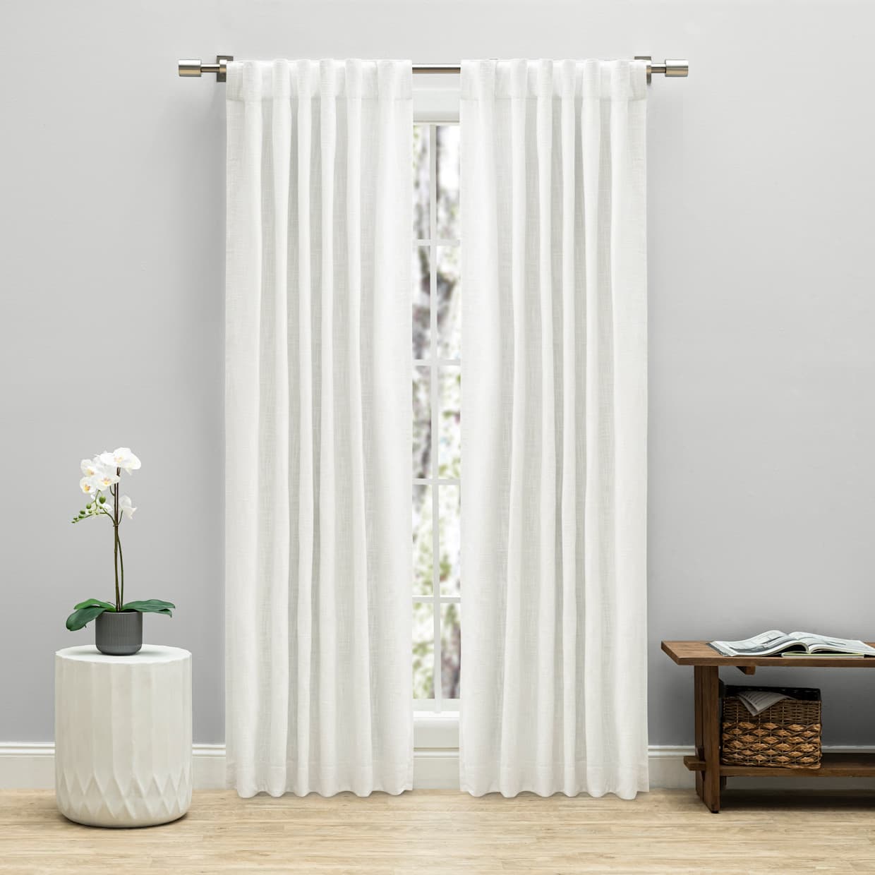 Haven Blackout Linen Curtain Panel