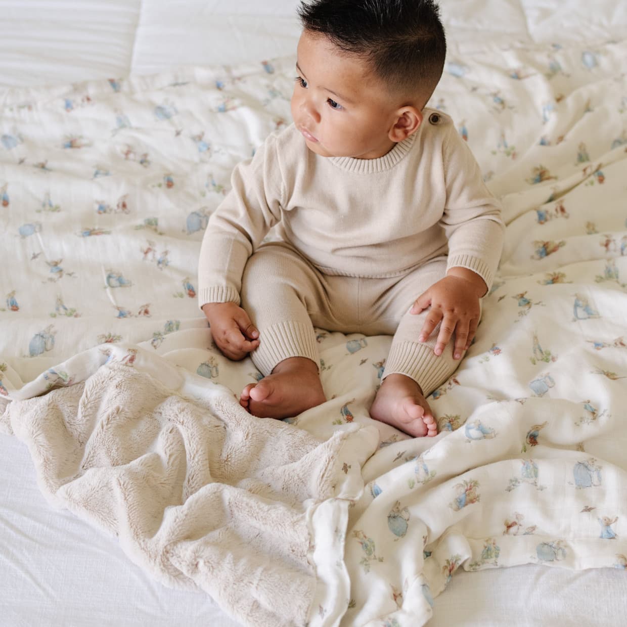Peter Rabbit Bamboo Rayon Muslin/Lush Blanket