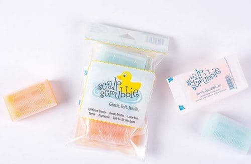 Scrubbie Cradle Cap and Baby Bathtime Sponge Brush