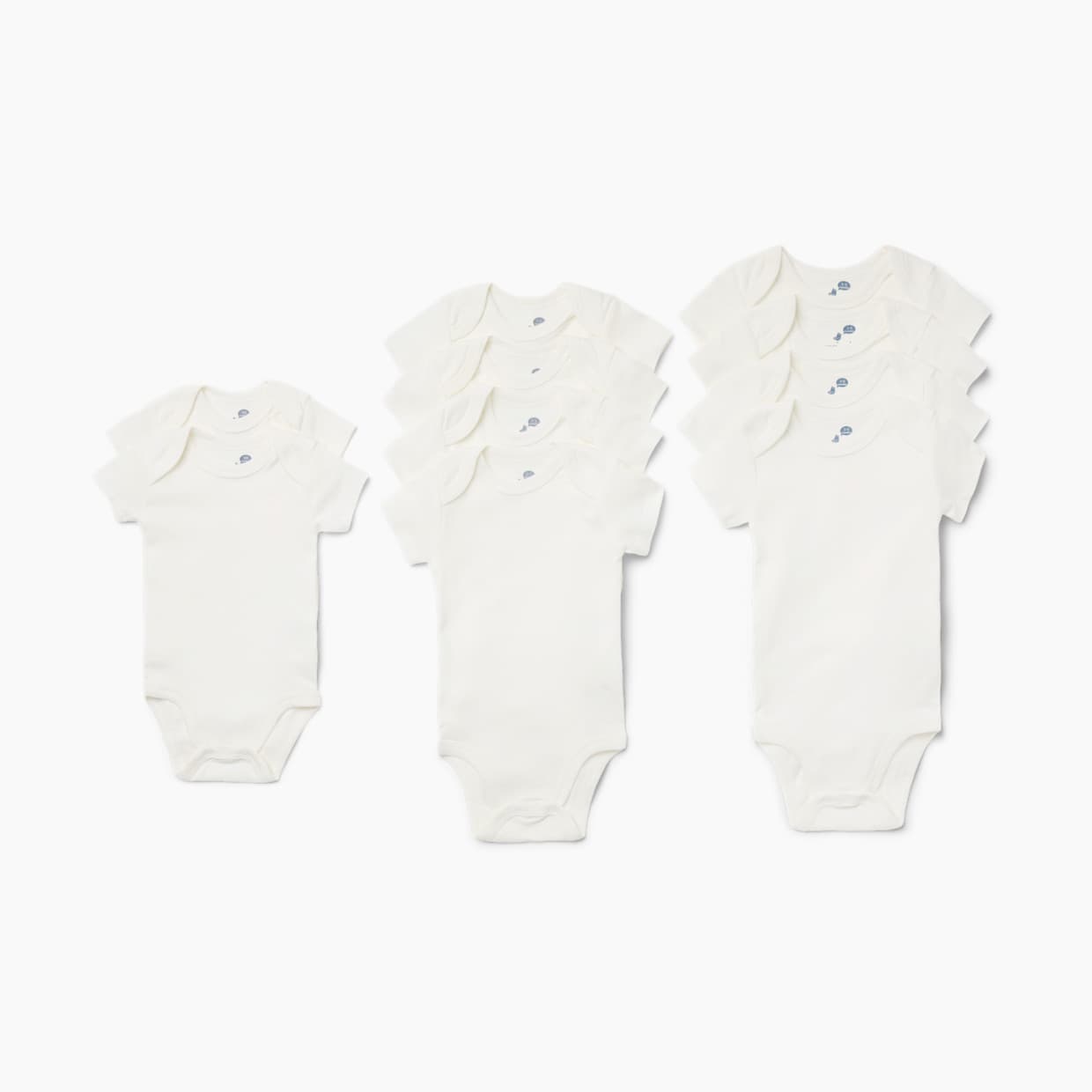 Grow With Me Short Sleeve Bodysuits (10 Pack)