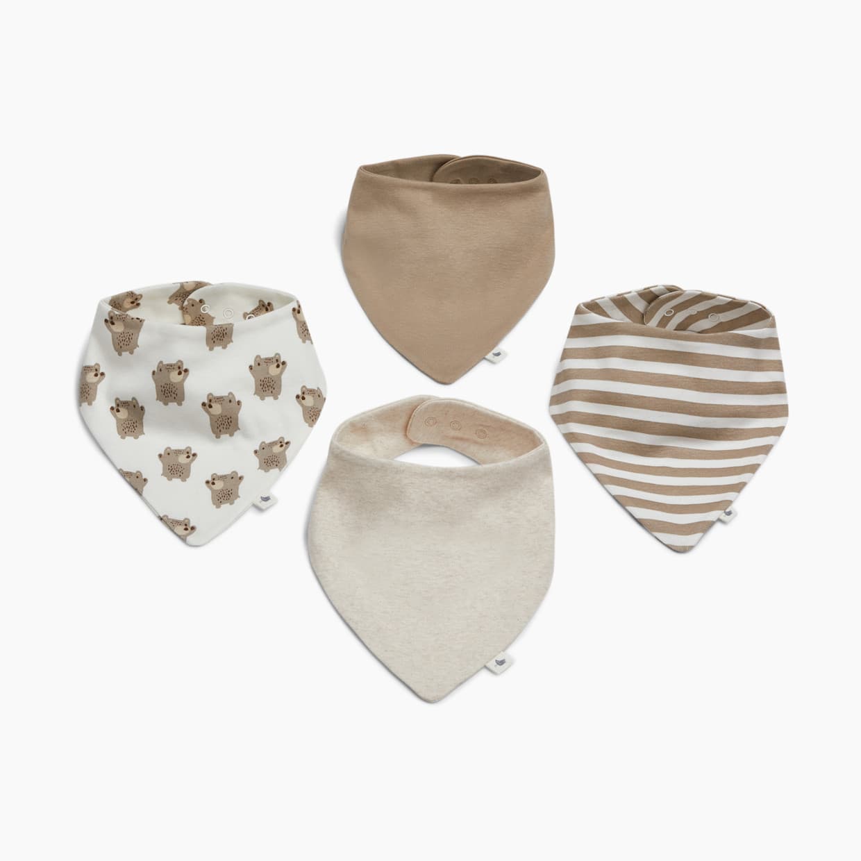 Solid Bandana Bib 4 Pack