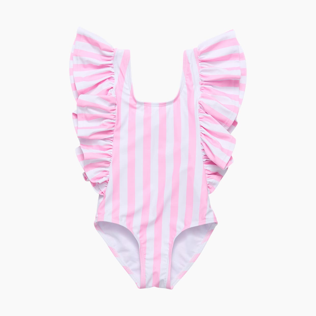 Wide Stripe Frill Swimsuit