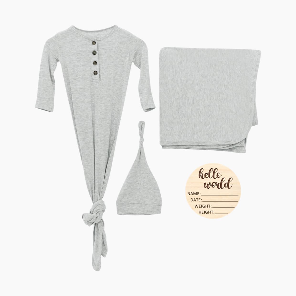 Gown, Swaddle & Hat Set