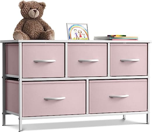 Kids Dresser with 5 Drawers Storage Chest Organizer Unit