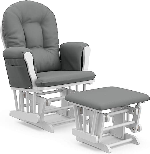 Premium Hoop Glider and Ottoman