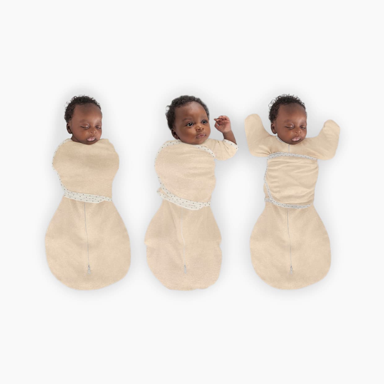 Omni Swaddle Sack with Arms Up Half-Length Sleeves and Mitten Cuffs