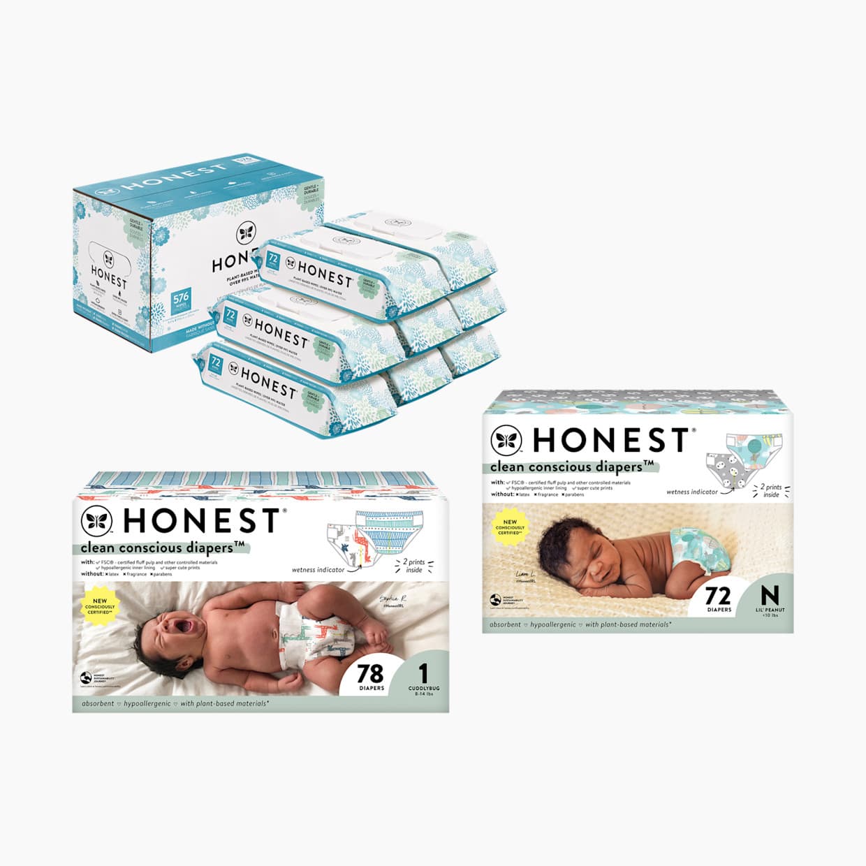 Newborn Diapers & Wipes Starter Bundle
